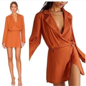 Free People Simone Mini Wrap Dress